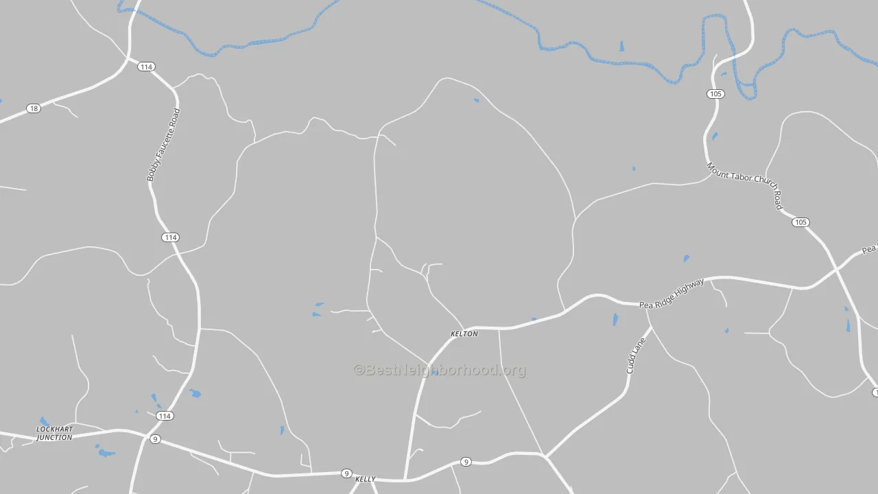 Bike Grade map of Kelton, SC