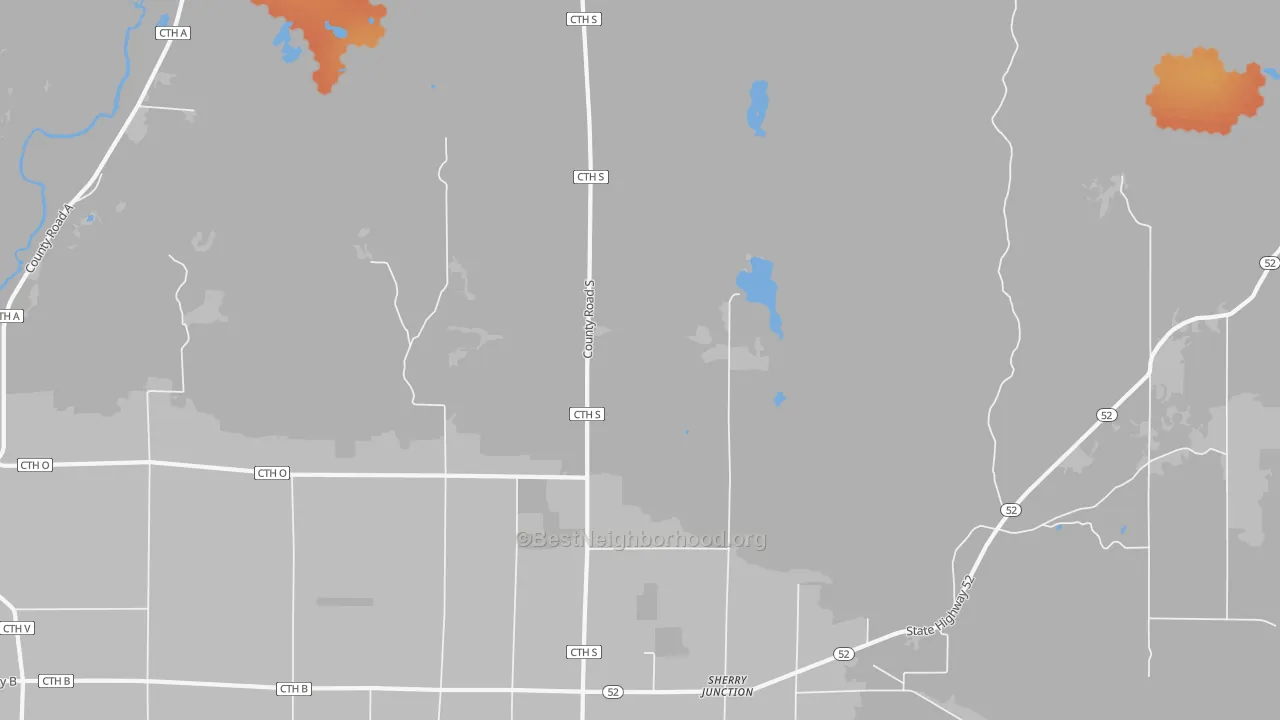 Bike Grade map of Kempster, WI