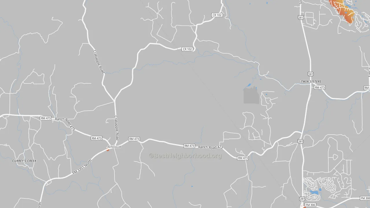 Bike Grade map of Kendalia, TX
