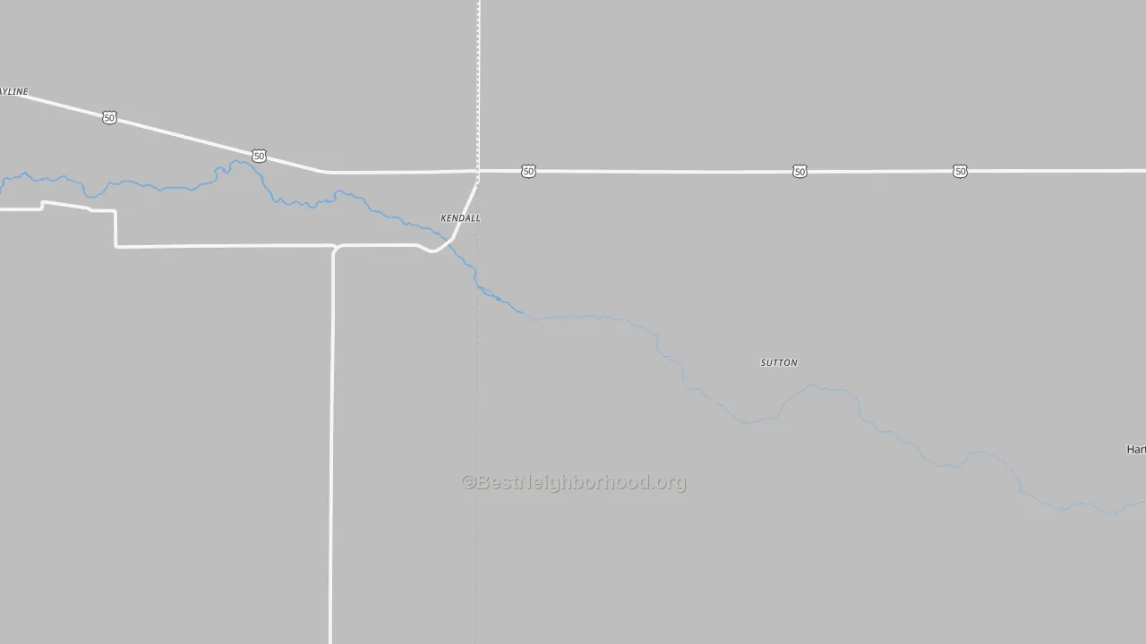 Bike Grade map of Kendall, KS