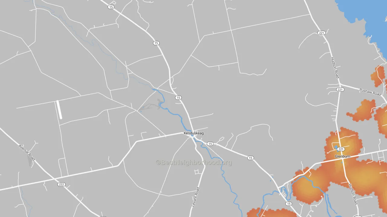 Bike Grade map of Kenduskeag, ME