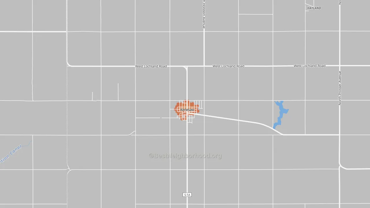 Bike Grade map of Kenesaw, NE