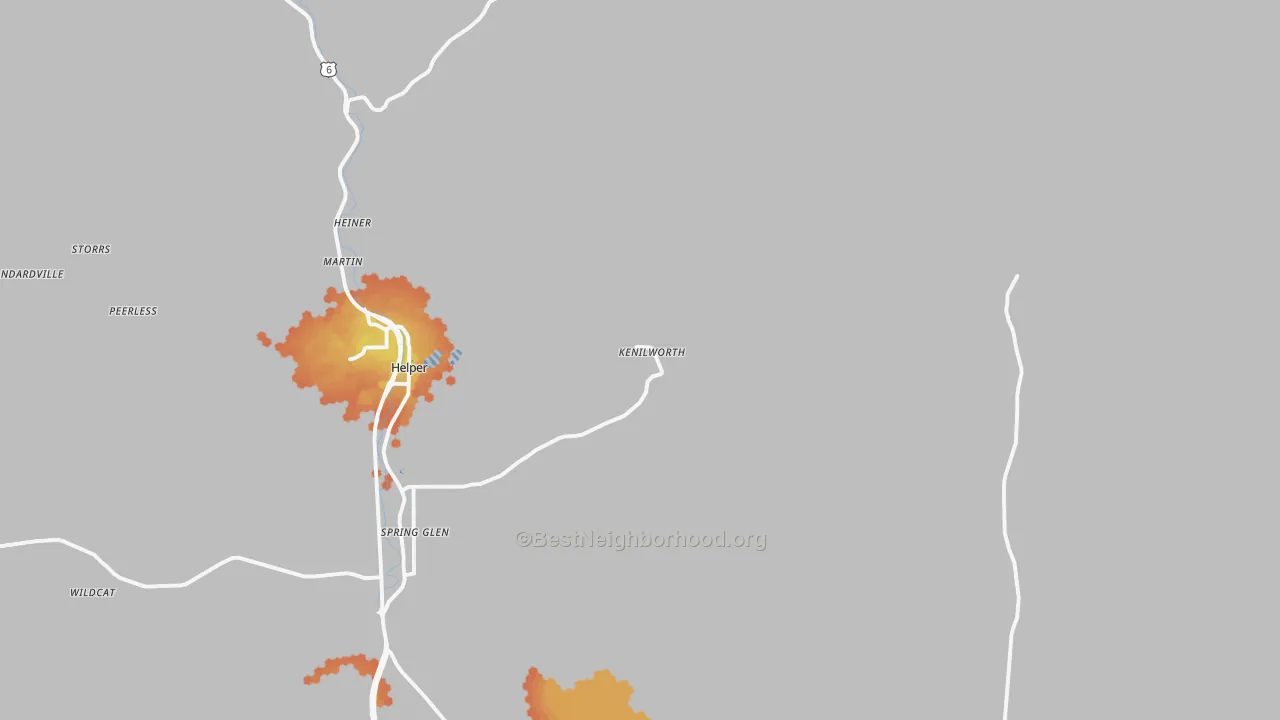 Bike Grade map of Kenilworth, UT