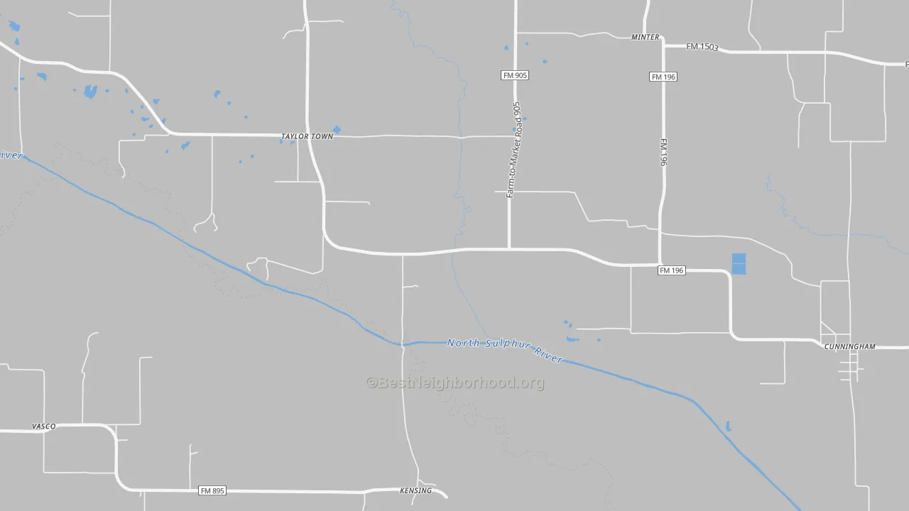 Bike Grade map of Kensing, TX