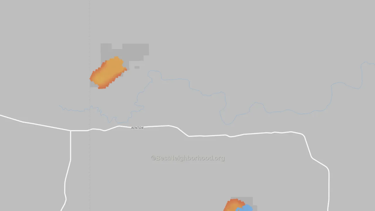 Bike Grade map of Kenton, OK