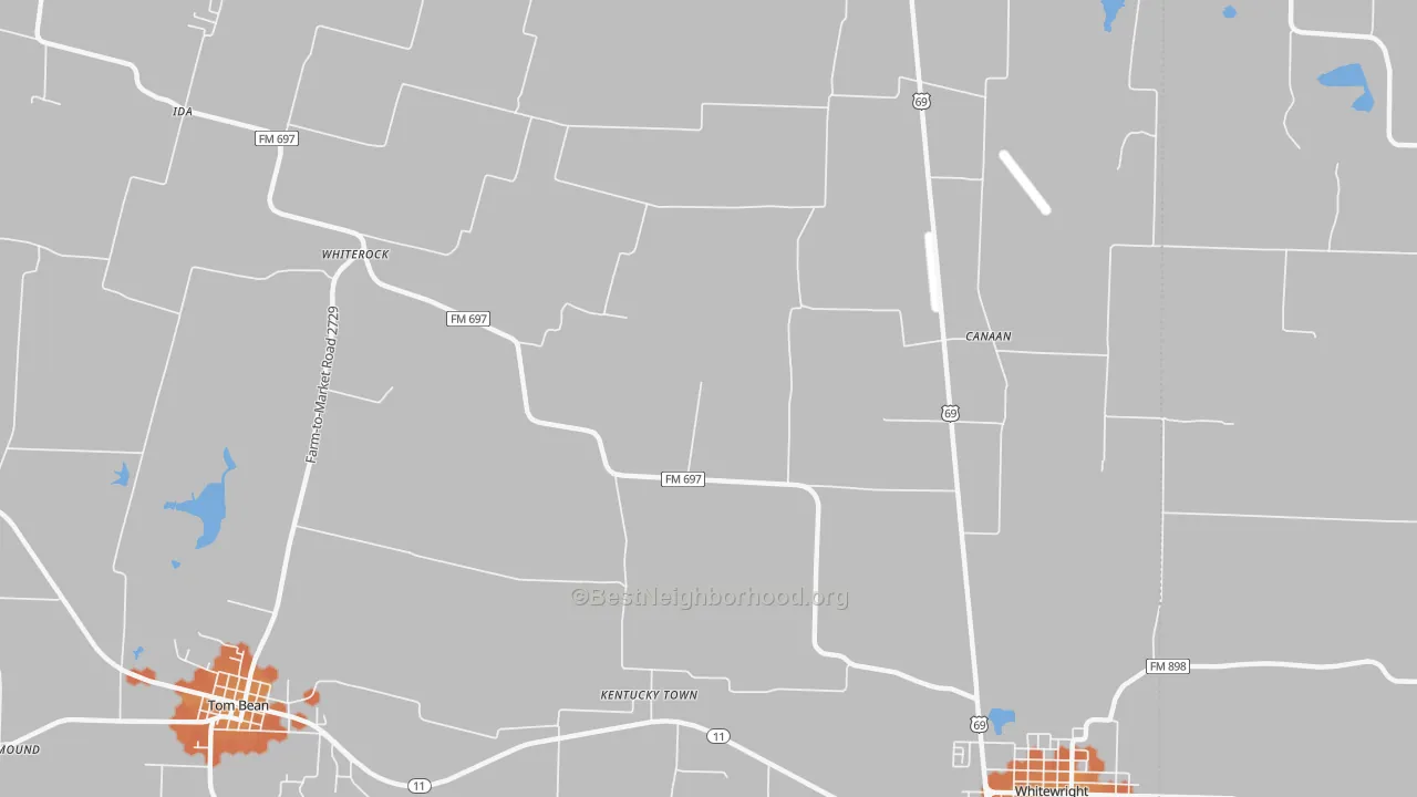 Bike Grade map of Kentuckytown, TX