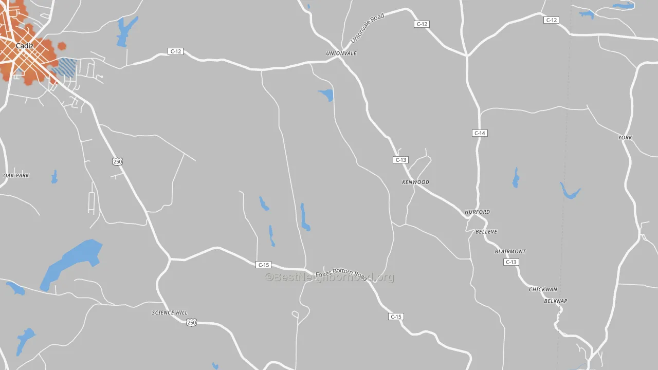 Bike Grade map of Kenwood, OH