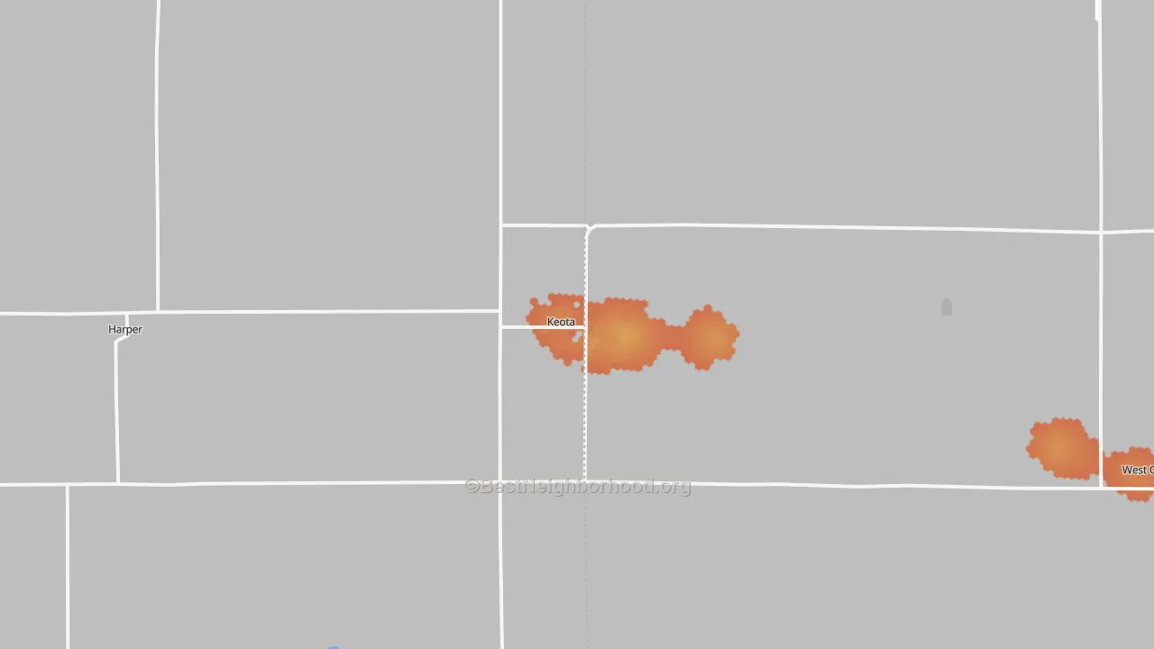 Bike Grade map of Keota, IA
