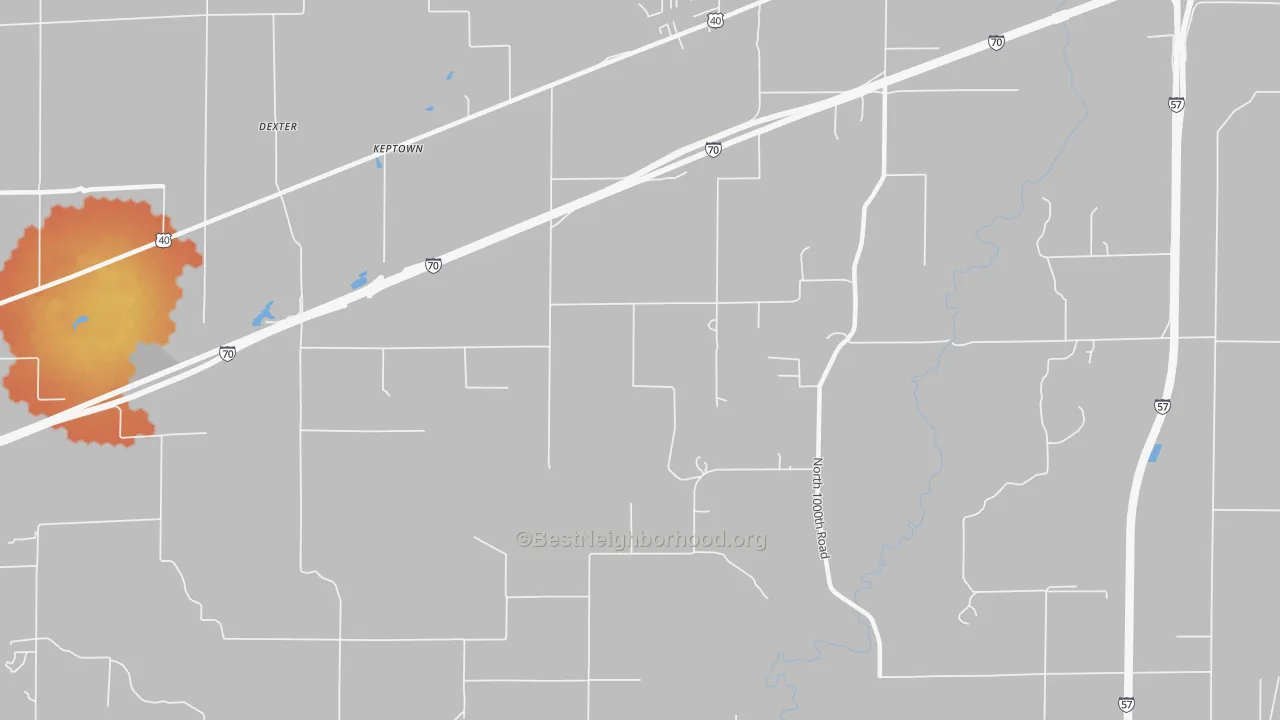 Bike Grade map of Keptown, IL