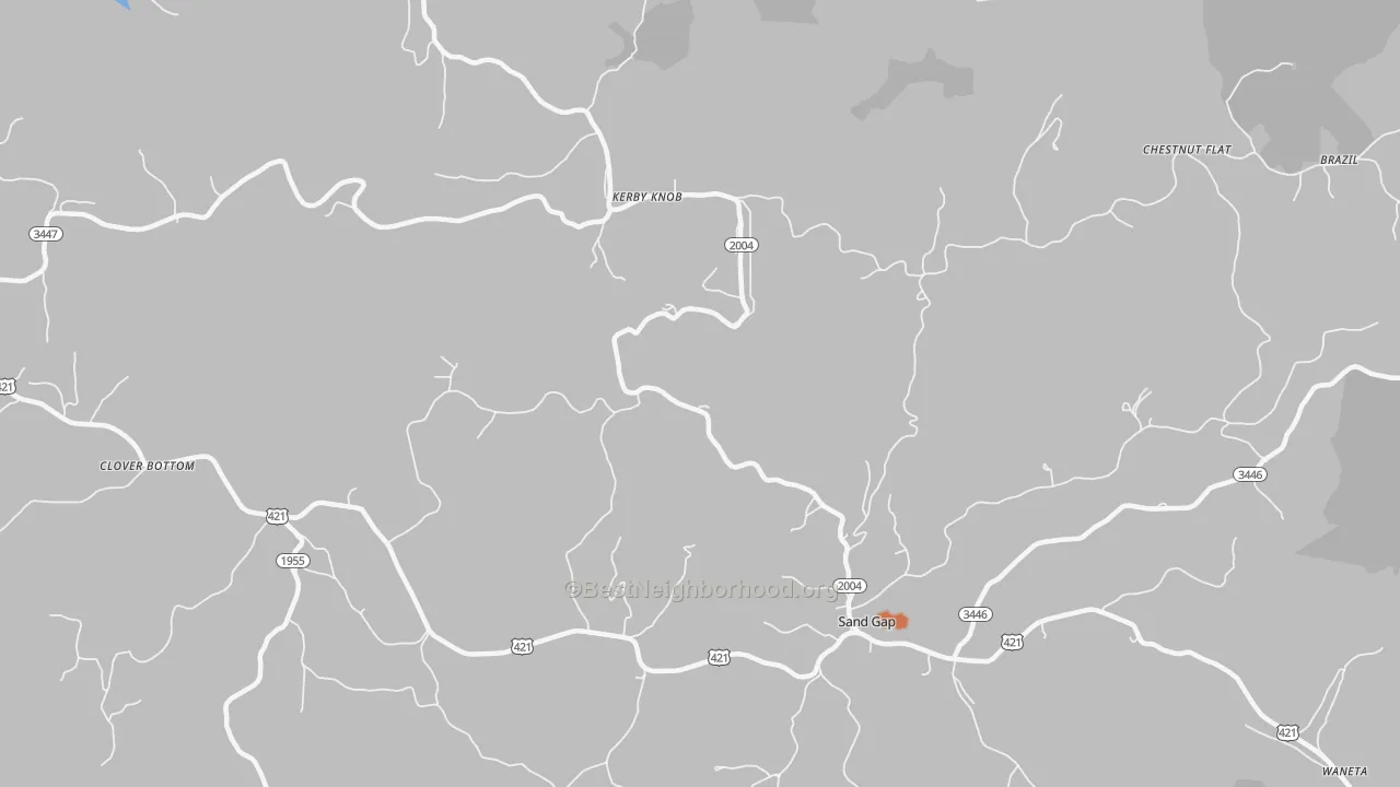Bike Grade map of Kerby Knob, KY