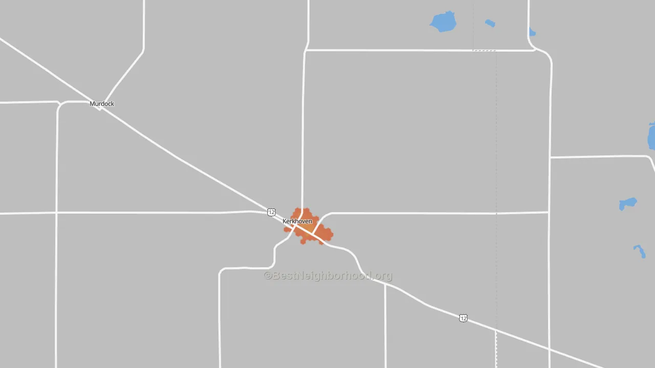 Bike Grade map of Kerkhoven, MN