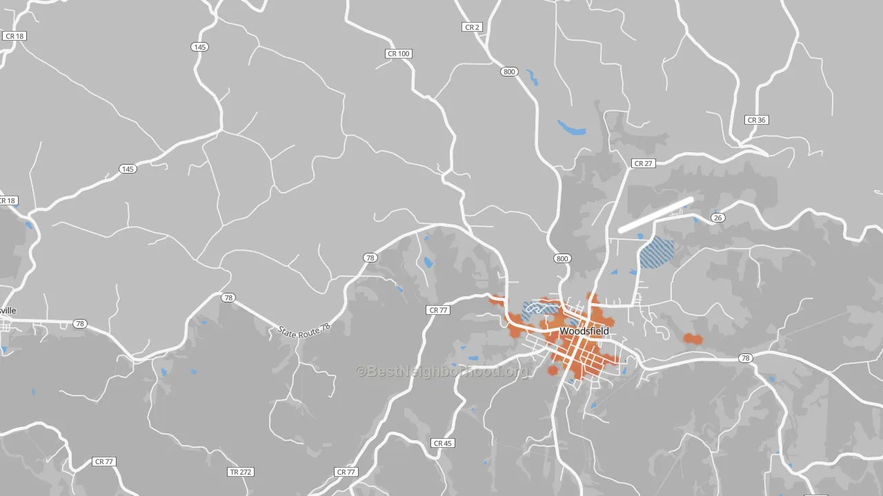 Bike Grade map of Kerr, OH