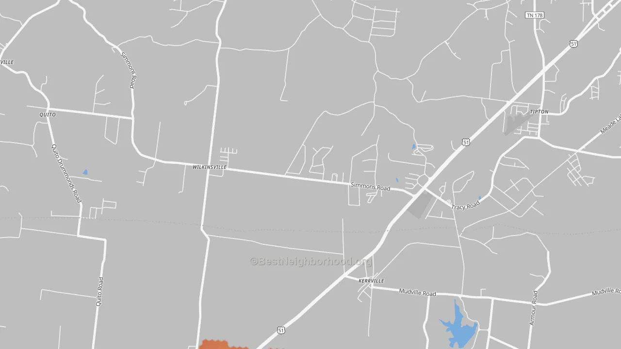 Bike Grade map of Kerrville, TN