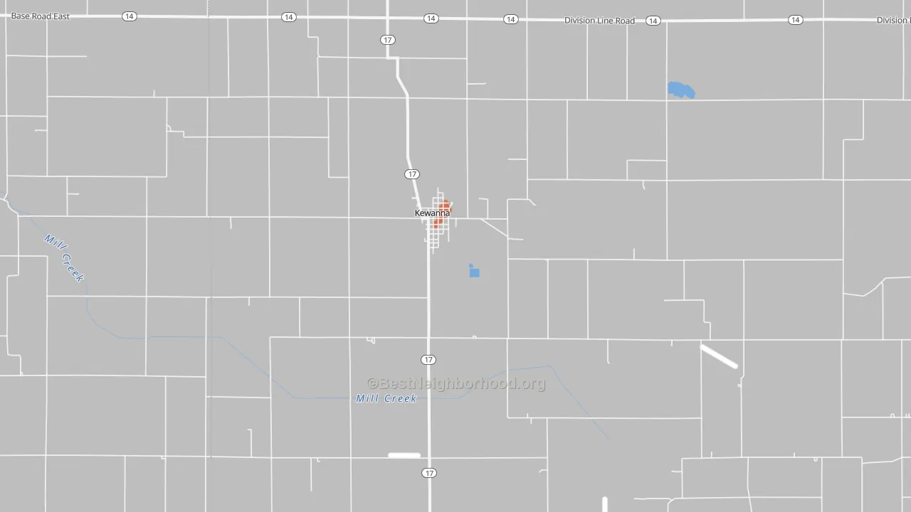 Bike Grade map of Kewanna, IN