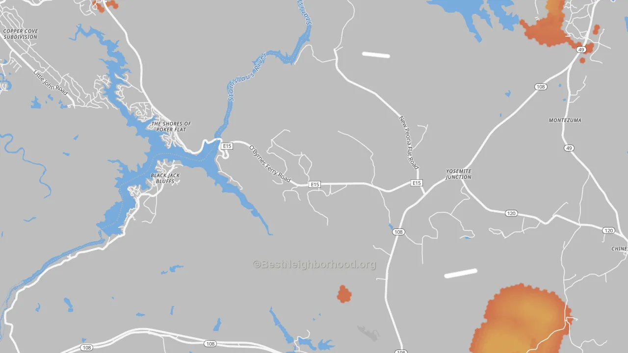 Bike Grade map of Keystone, CA