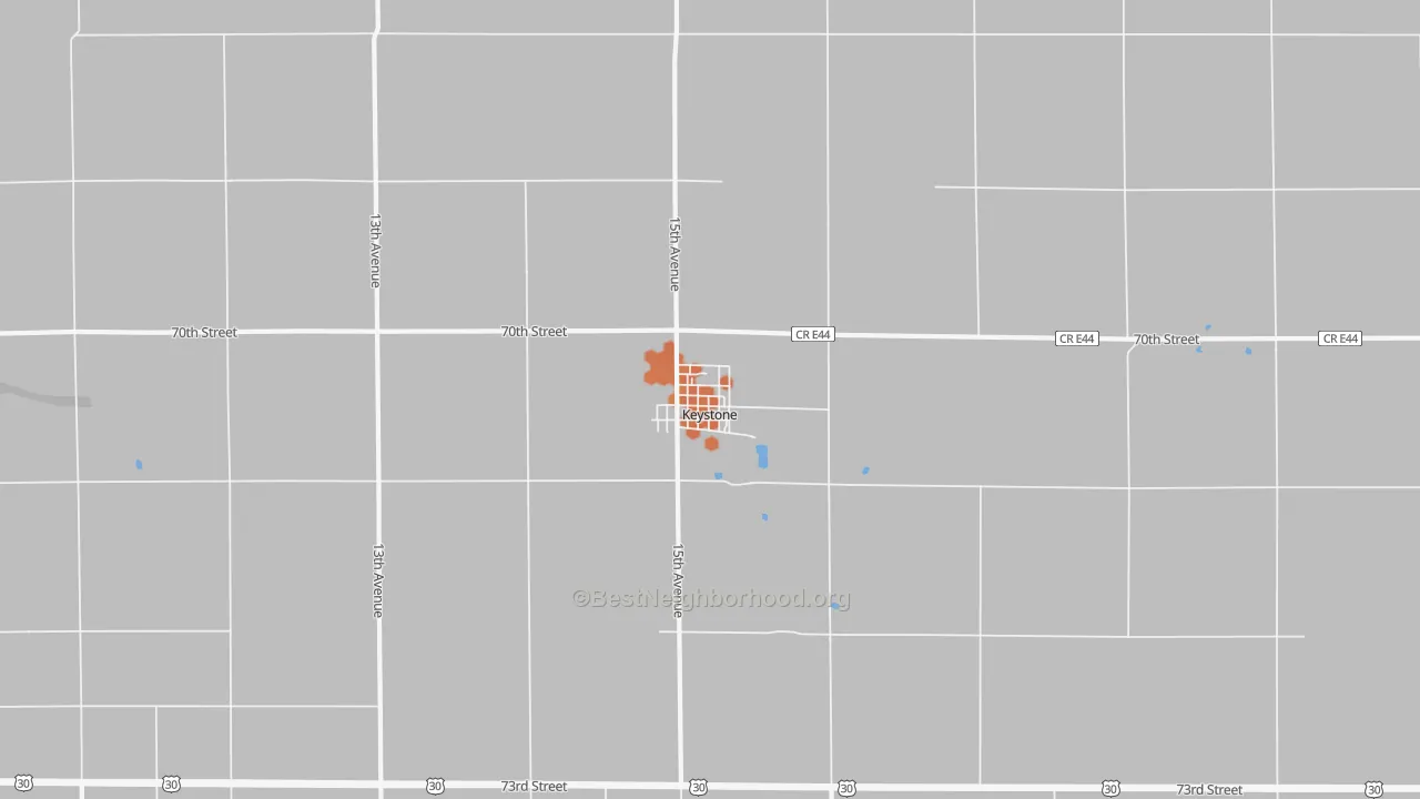 Bike Grade map of Keystone, IA