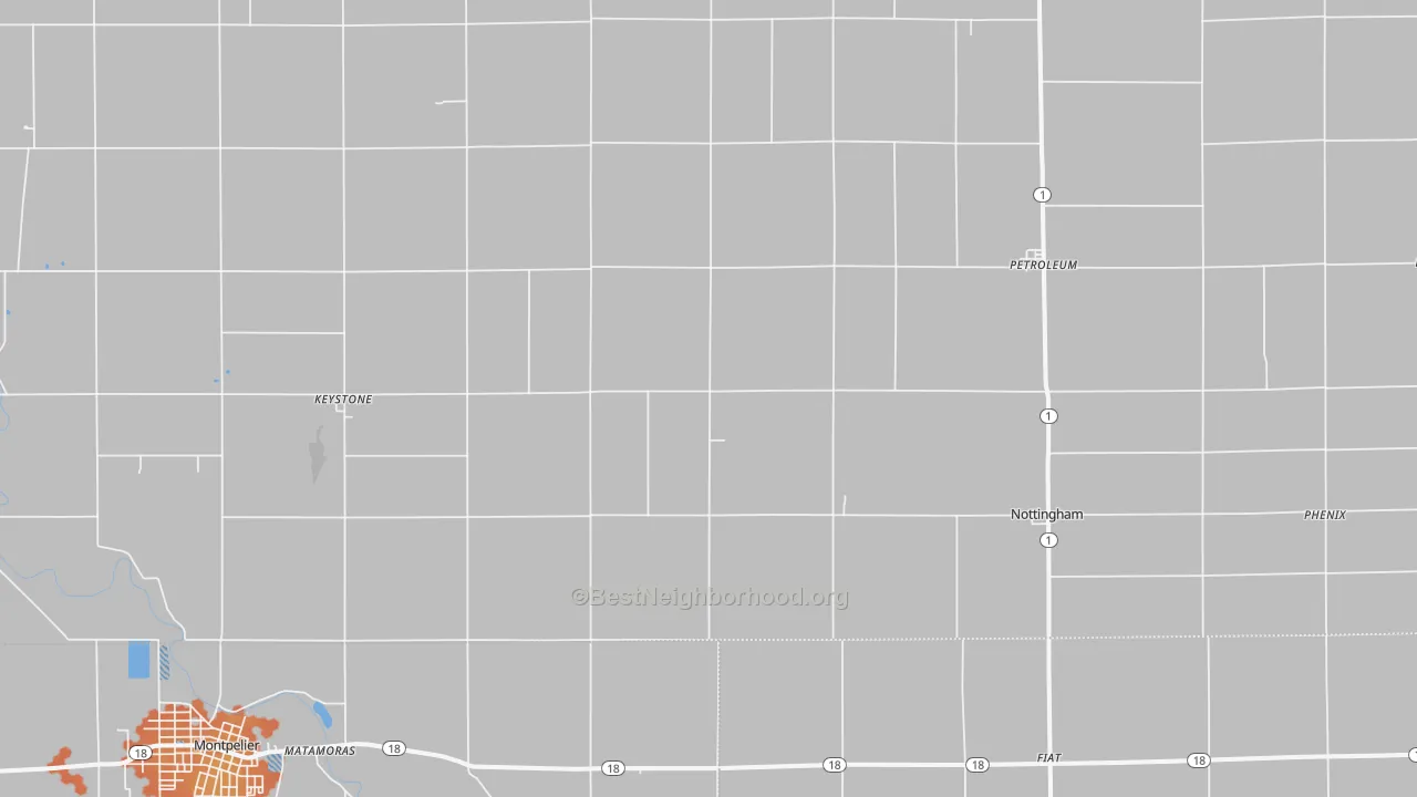 Bike Grade map of Keystone, IN
