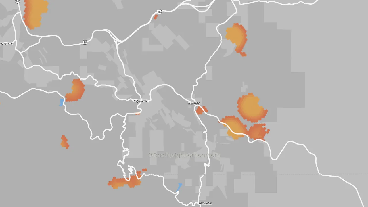 Bike Grade map of Keystone, SD