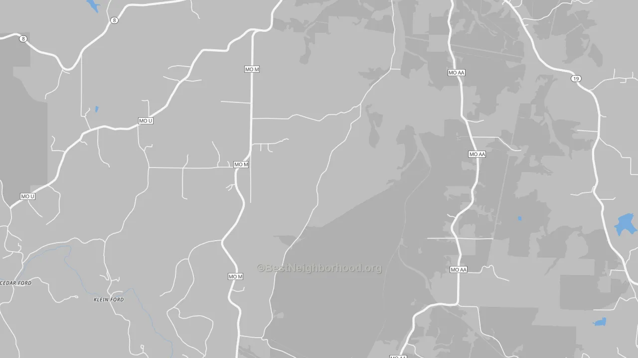 Bike Grade map of Keysville, MO