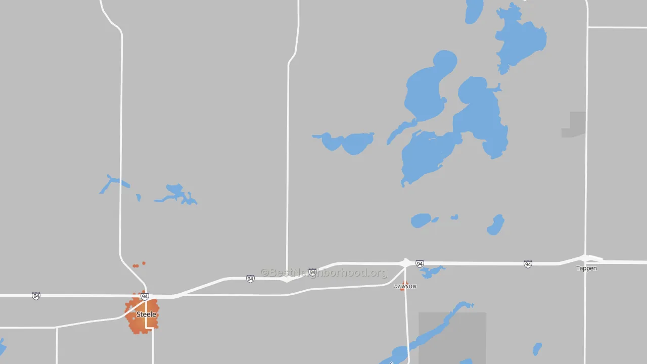 Bike Grade map of Kidder County, ND