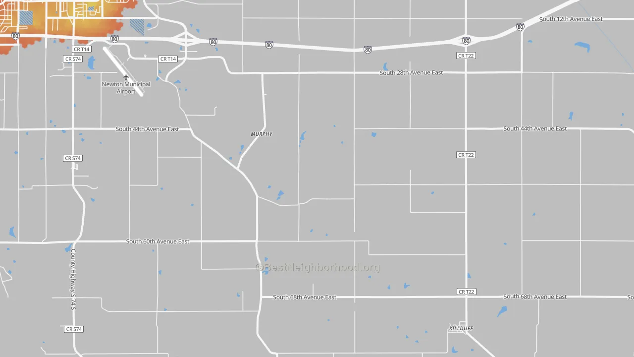 Bike Grade map of Killduff, IA