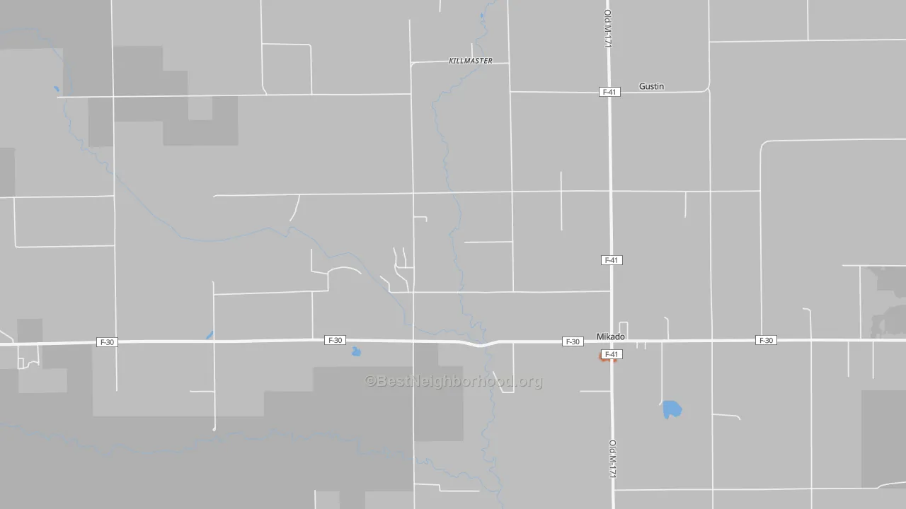 Bike Grade map of Killmaster, MI