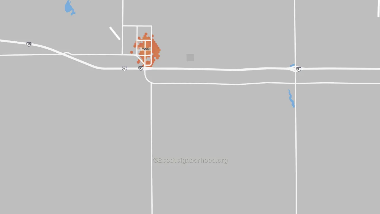 Bike Grade map of Kimball, SD