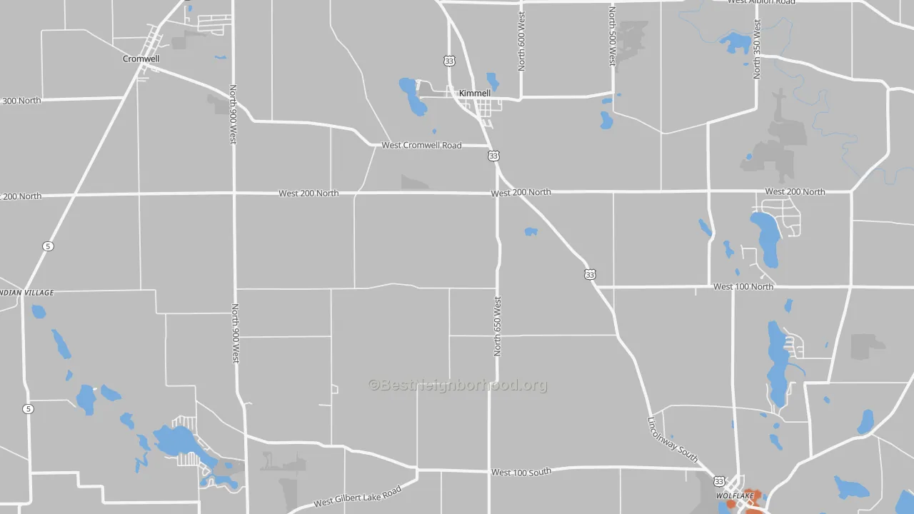 Bike Grade map of Kimmell, IN