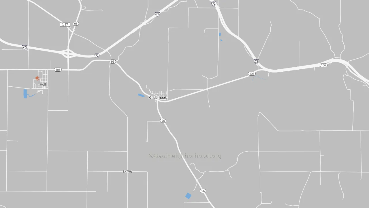 Bike Grade map of Kinderhook, IL