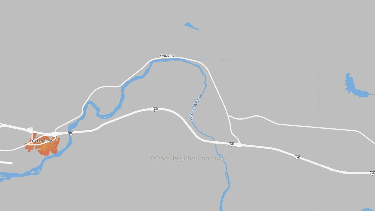 Bike Grade map of King Hill, ID