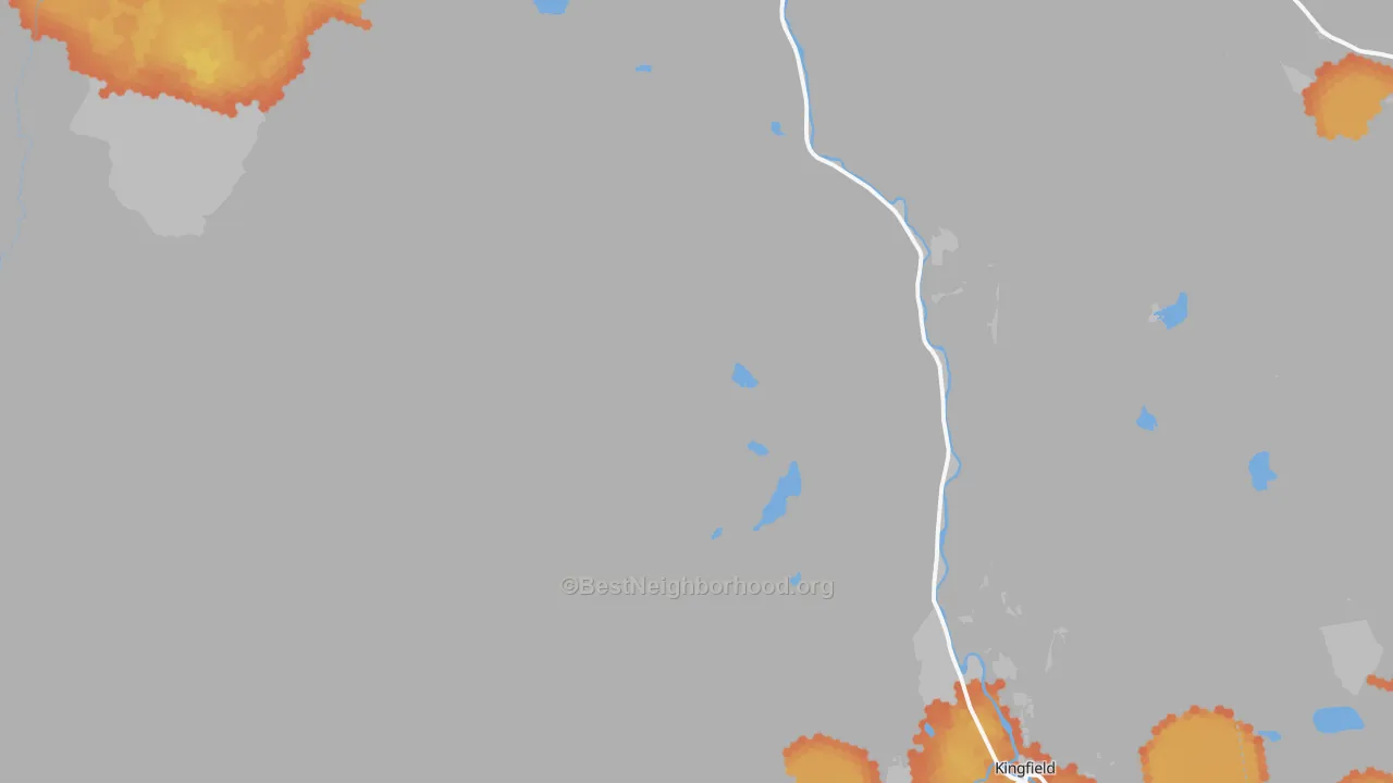 Bike Grade map of Kingfield, ME