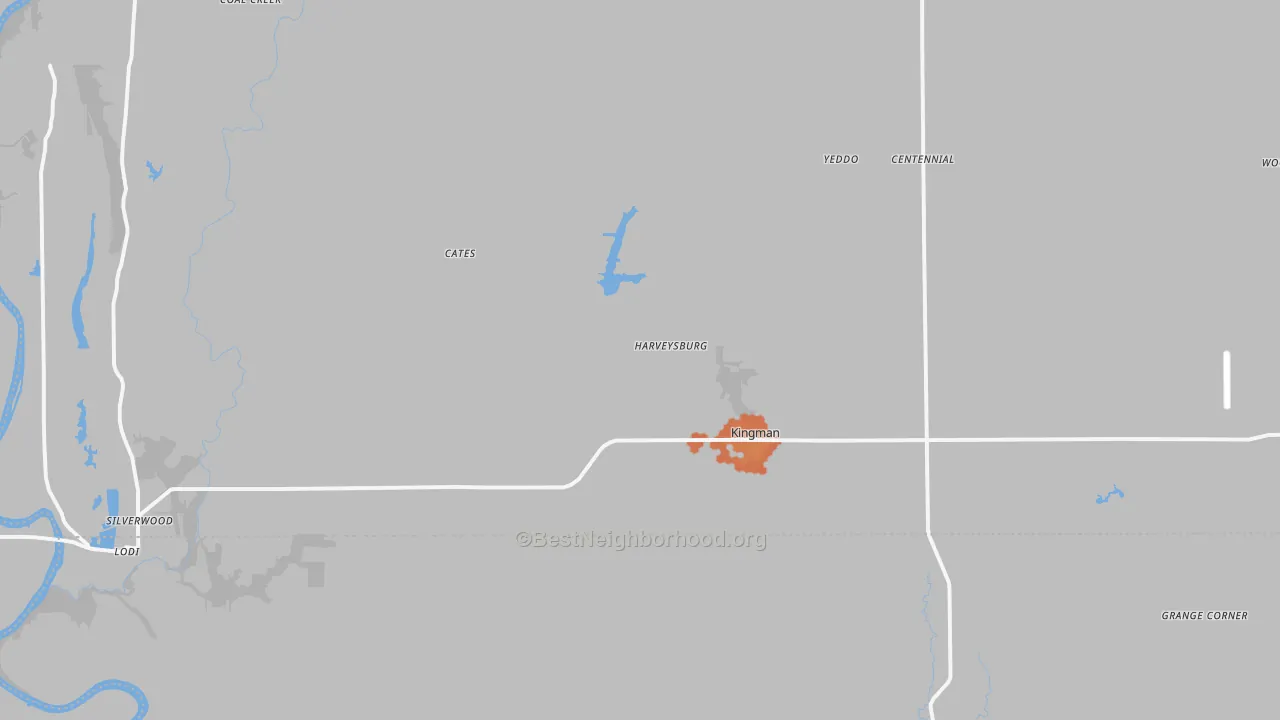Bike Grade map of Kingman, IN