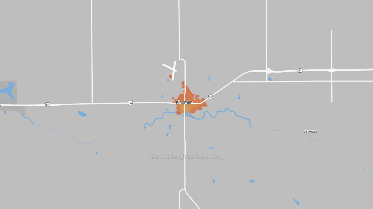 Bike Grade map of Kingman, KS