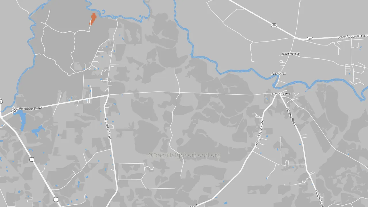 Bike Grade map of Kings Ferry, FL
