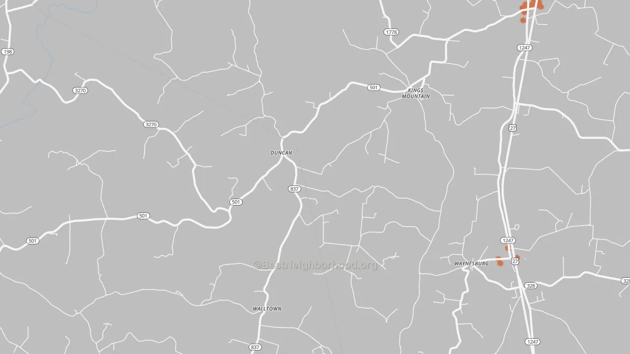 Bike Grade map of Kings Mountain, KY