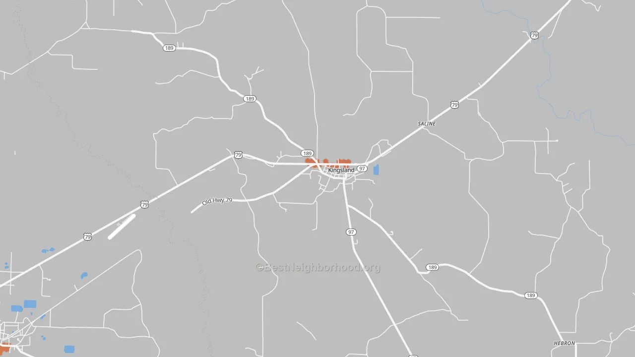 Bike Grade map of Kingsland, AR