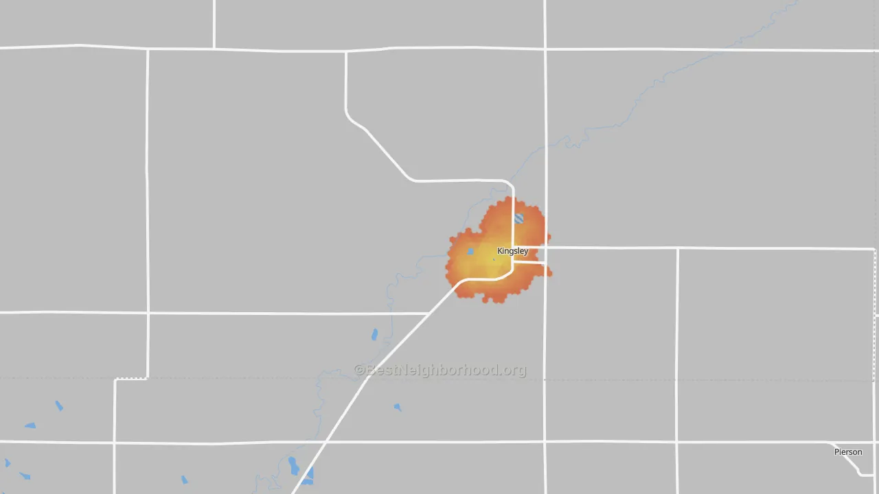 Bike Grade map of Kingsley, IA
