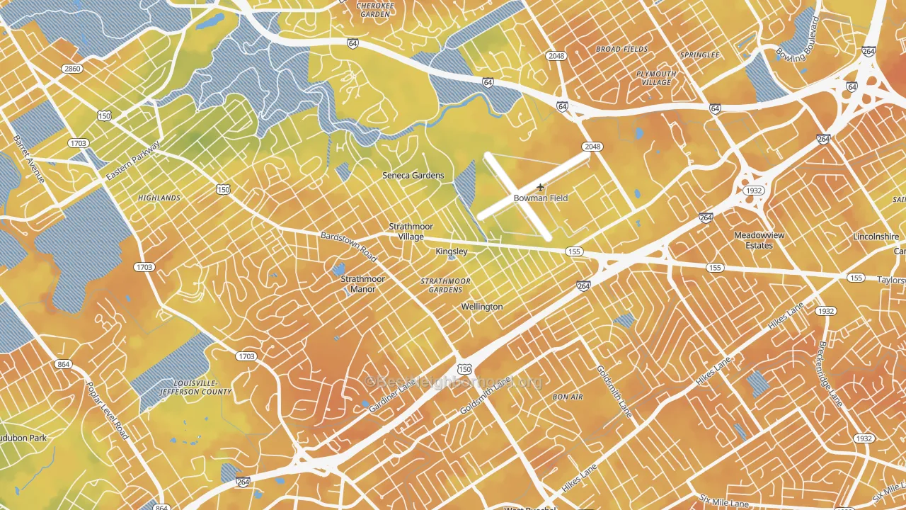 Bike Grade map of Kingsley, KY