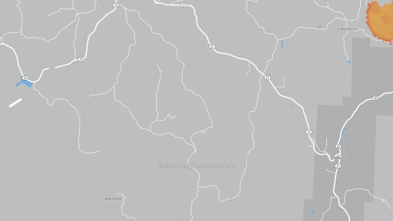 Bike Grade map of Kingston, AR