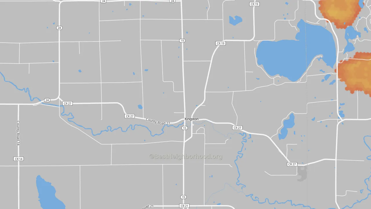 Bike Grade map of Kingston, MN