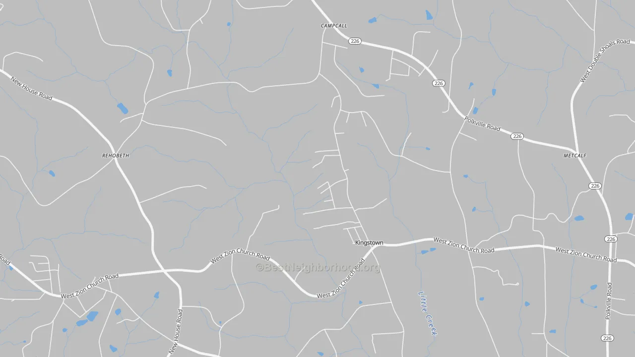 Bike Grade map of Kingstown, NC