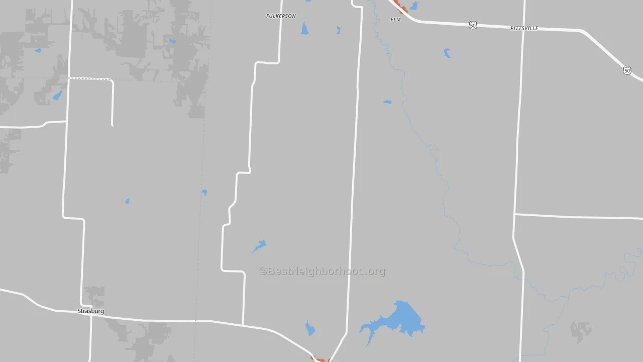 Bike Grade map of Kingsville, MO