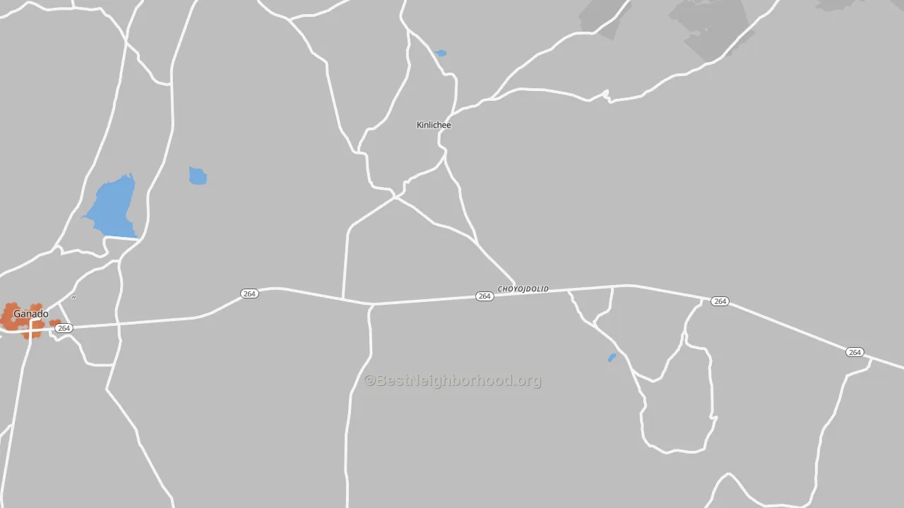 Bike Grade map of Kinlichee, AZ