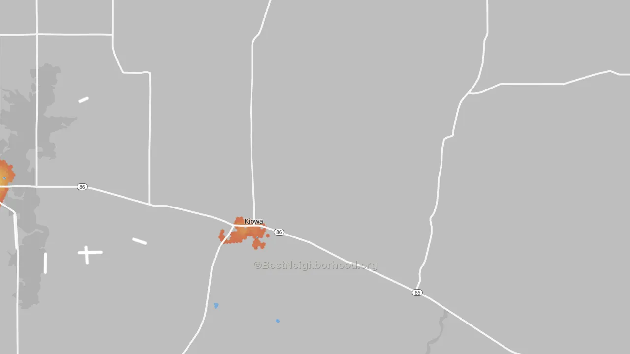 Bike Grade map of Kiowa, CO