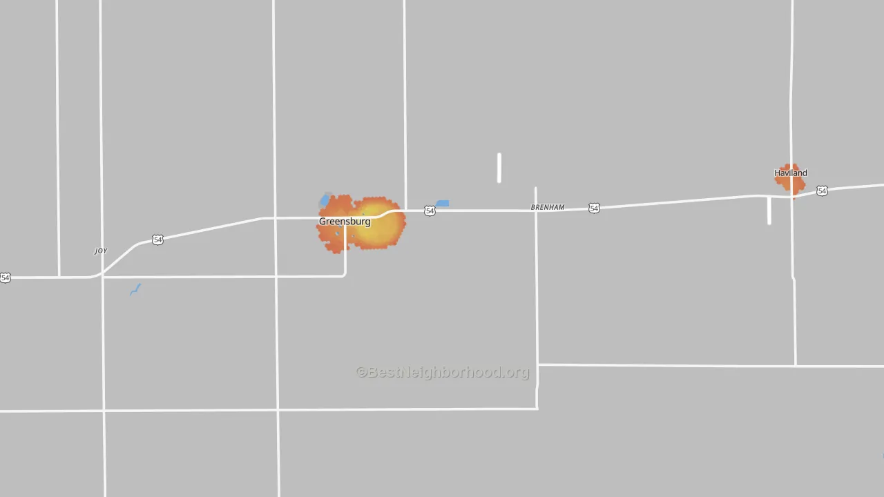 Bike Grade map of Kiowa County, KS