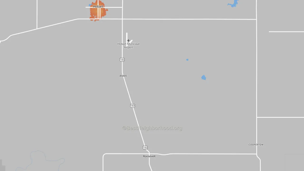 Bike Grade map of Kiowa County, OK