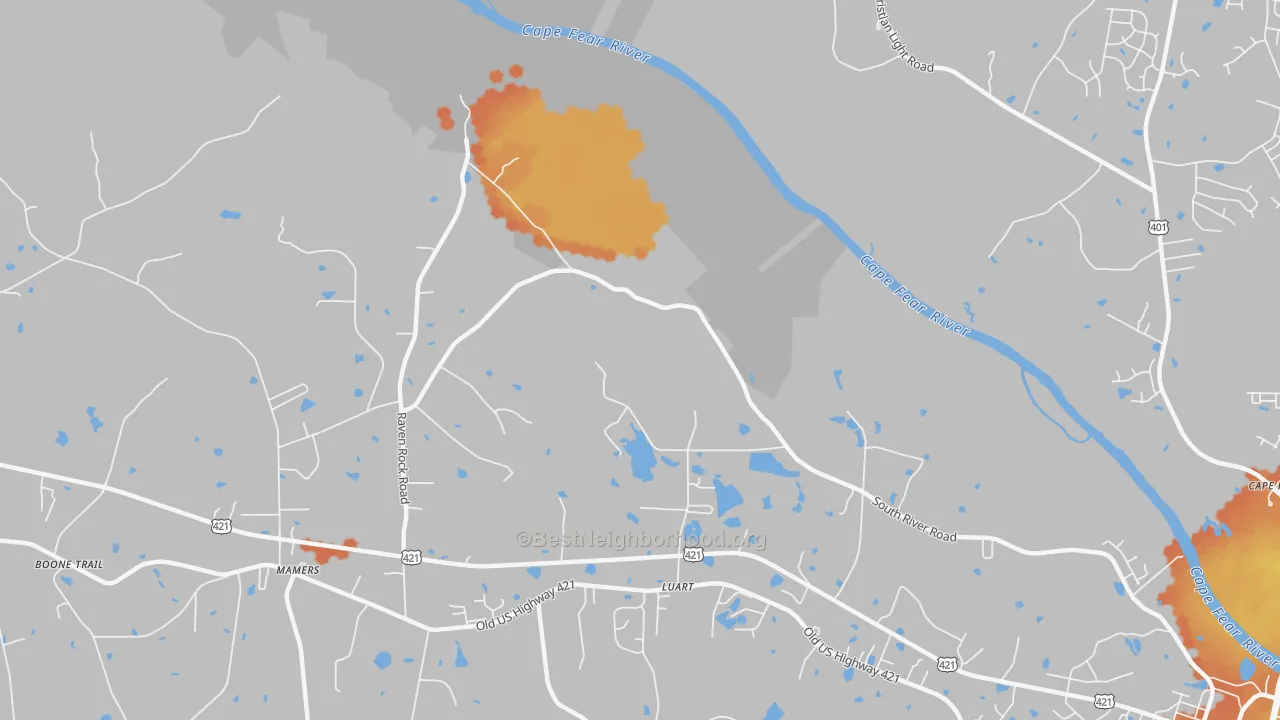 Bike Grade map of Kipling, NC