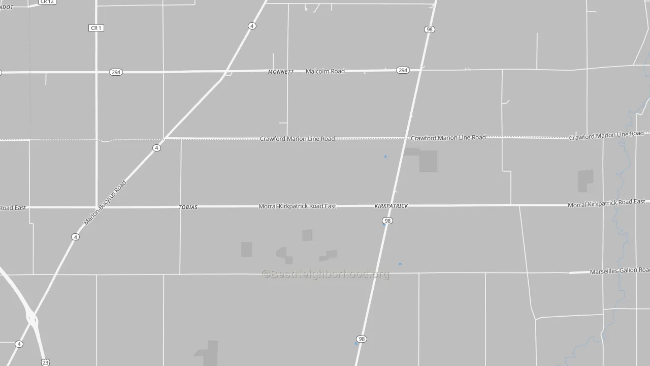 Bike Grade map of Kirkpatrick, OH