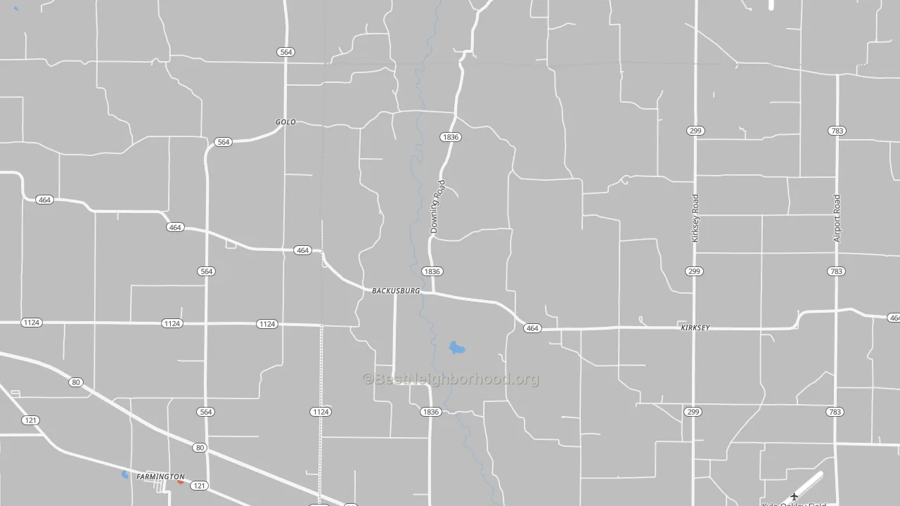Bike Grade map of Kirksey, KY