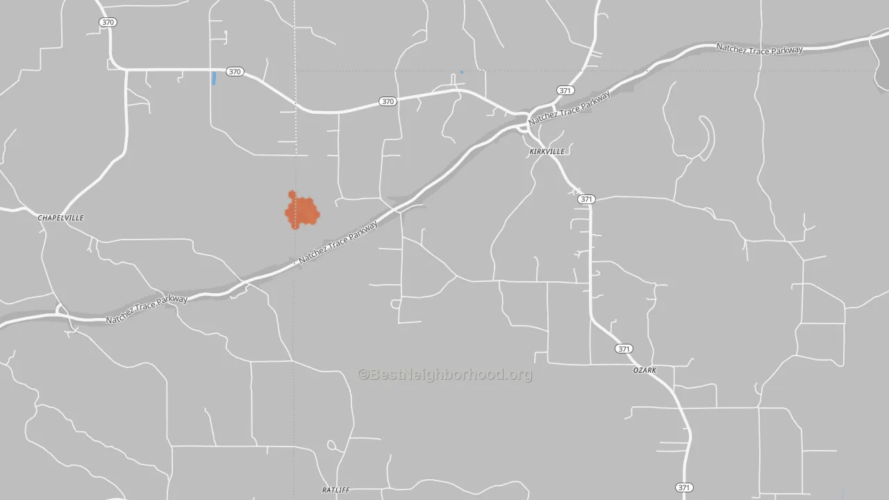 Bike Grade map of Kirkville, MS